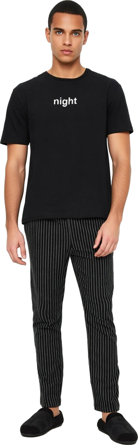 Erkek Baskılı Pijama Takımı Regular Fit Uzun Paça Fonksiyonel Dayanıklı Kaliteli Konforlu Şık