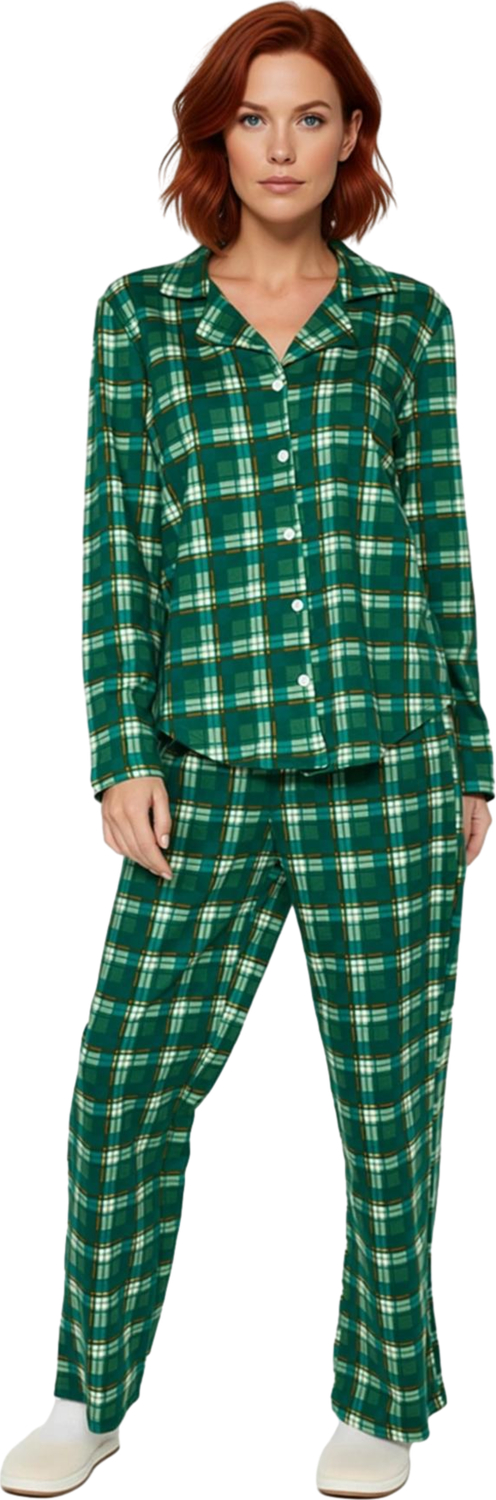 Kadın Kareli Gömlek Pantolon Pijama Takımı Konforlu Fonksiyonel Dayanıklı Kaliteli Estetik
