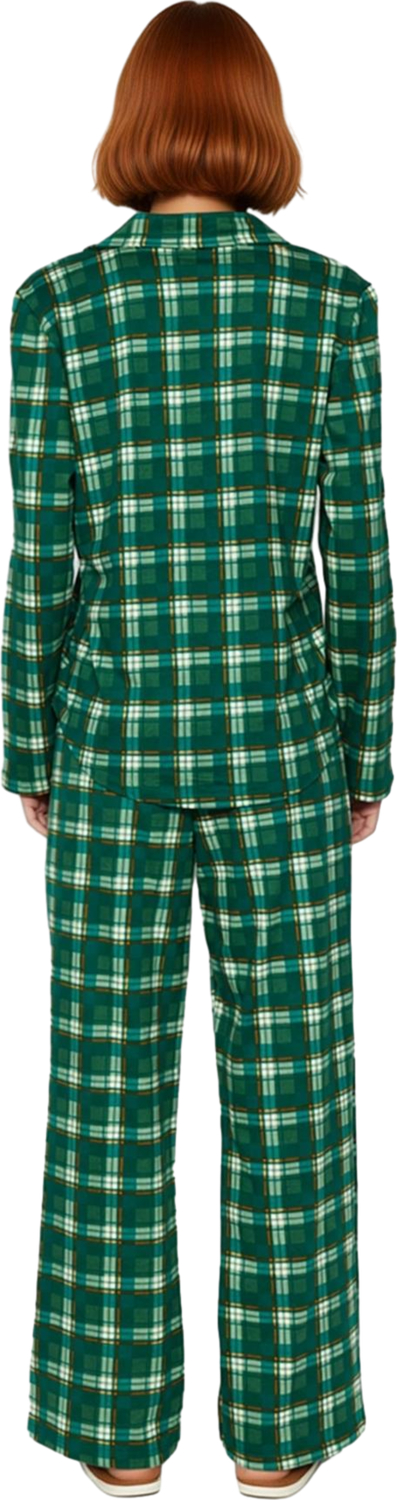 Kadın Kareli Gömlek Pantolon Pijama Takımı Konforlu Fonksiyonel Dayanıklı Kaliteli Estetik