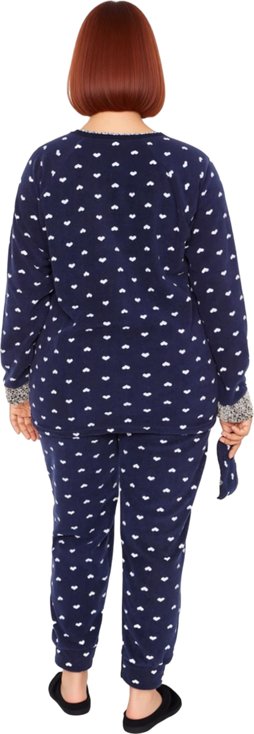 Kadın Polar Tavşan Desenli Kışlık Pijama Takımı Fonksiyonel Dayanıklı Kaliteli Konforlu Şık