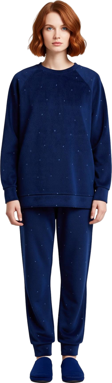 Erkek Puantiyeli Polar Pijama Takımı Fonksiyonel Dayanıklı Kaliteli Konforlu Estetik Rahat