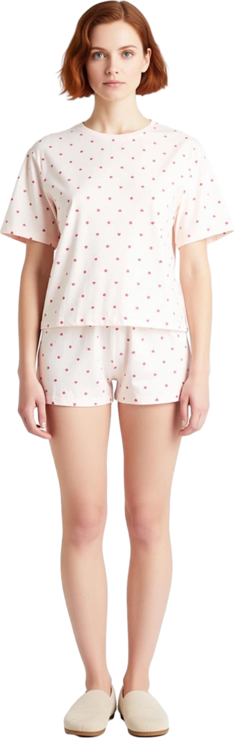 Kadın Açık Kalpli Pijama Seti Fonksiyonel Dayanıklı Kaliteli Konforlu Estetik Premium Spor