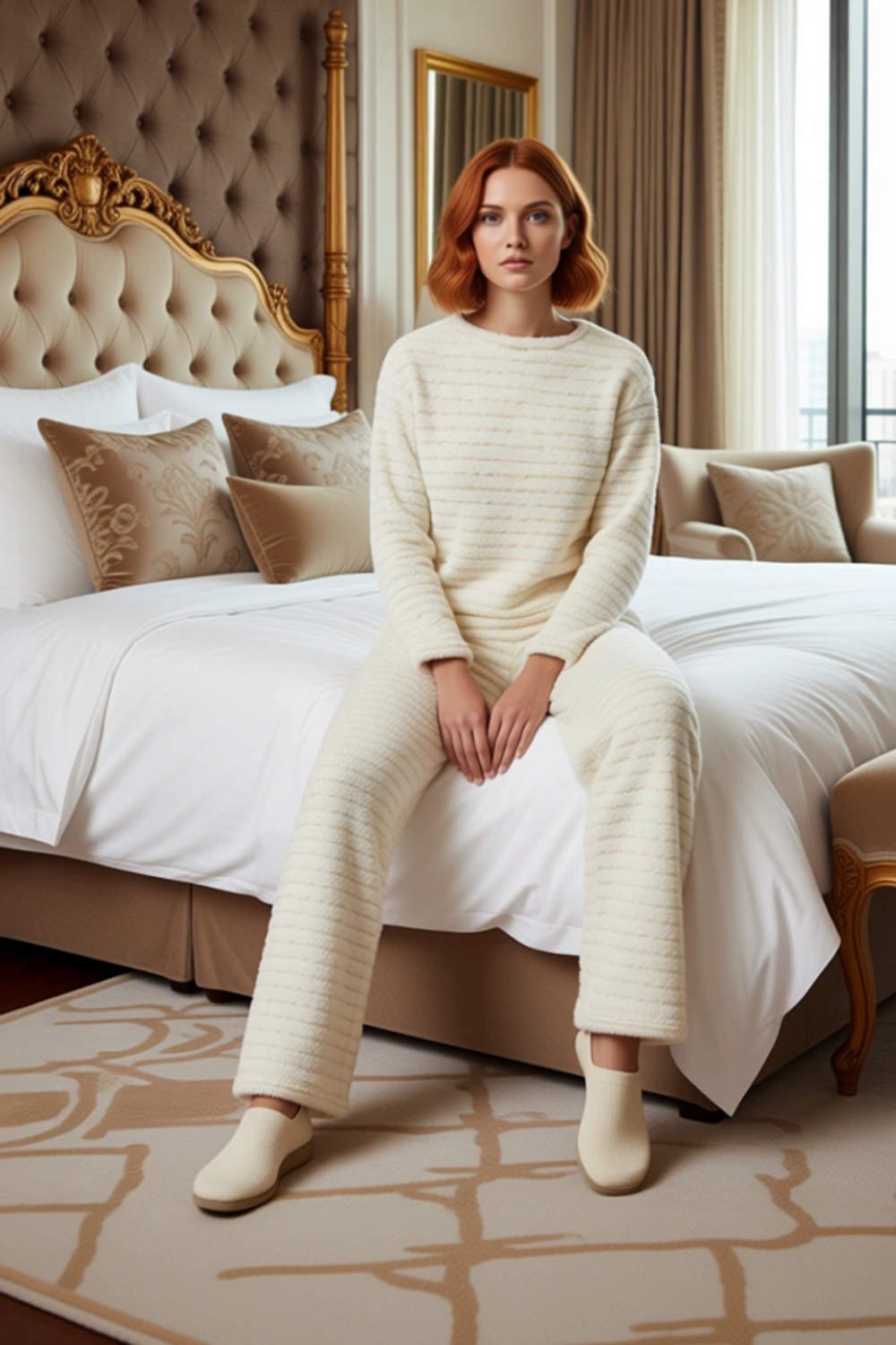 Kadın Lurex Detaylı Wellsoft Pijama Takımı Fonksiyonel Dayanıklı Kaliteli Konforlu Estetik