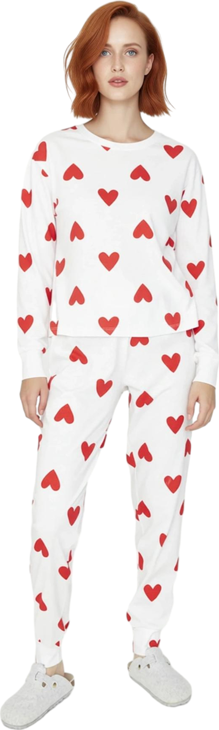 Kadin Kalpli Pijama Takımı Bisiklet Yaka Uzun Kollu Fonksiyonel Dayanıklı Kaliteli Estetik