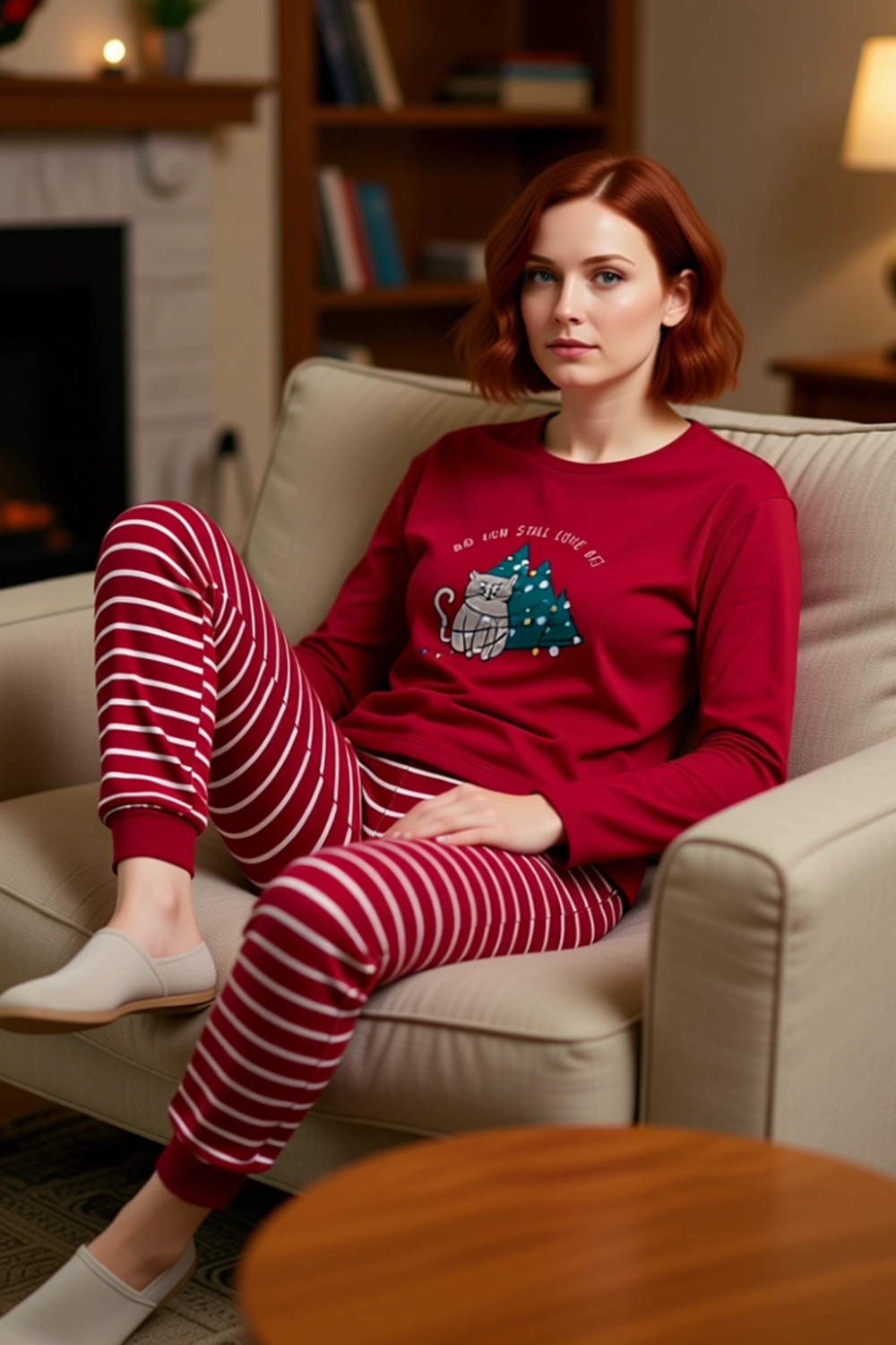 Kadın Kışlık Çizgili Pijama Takımı Ev Giyim Fonksiyonel Dayanıklı Kaliteli Konforlu Modern