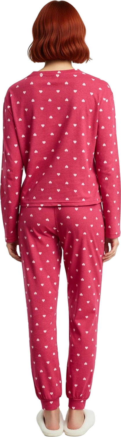Kalpli Nakışlı Uzun Kollu Pijama Takımı Kadın Fonksiyonel Dayanıklı Kaliteli Konforlu Spor