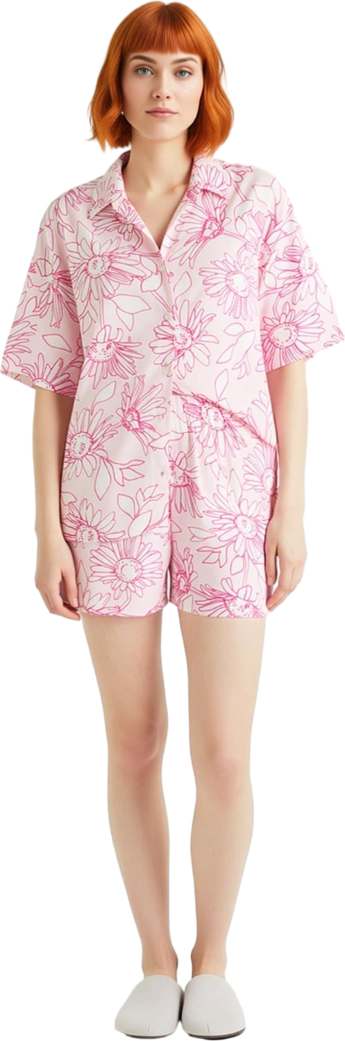 Kadın Çiçek Baskılı Viskon Pijama Takımı Fonksiyonel Dayanıklı Kaliteli Konforlu Estetik Şık