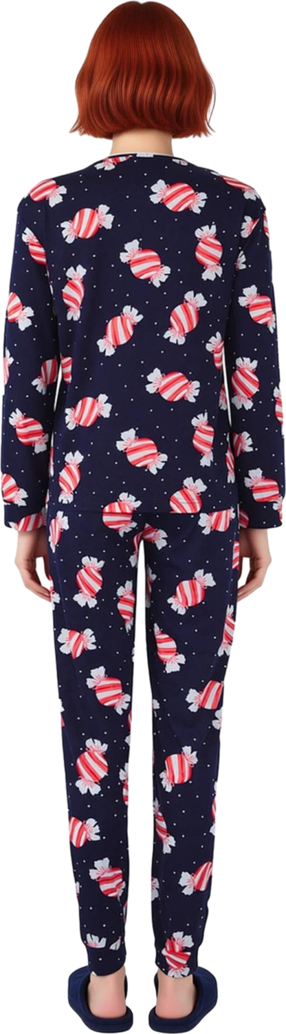 Kiz Cocuk Seker Desenli %100 Pamuklu Pijama Takımı Fonksiyonel Dayanıklı Kaliteli Konforlu