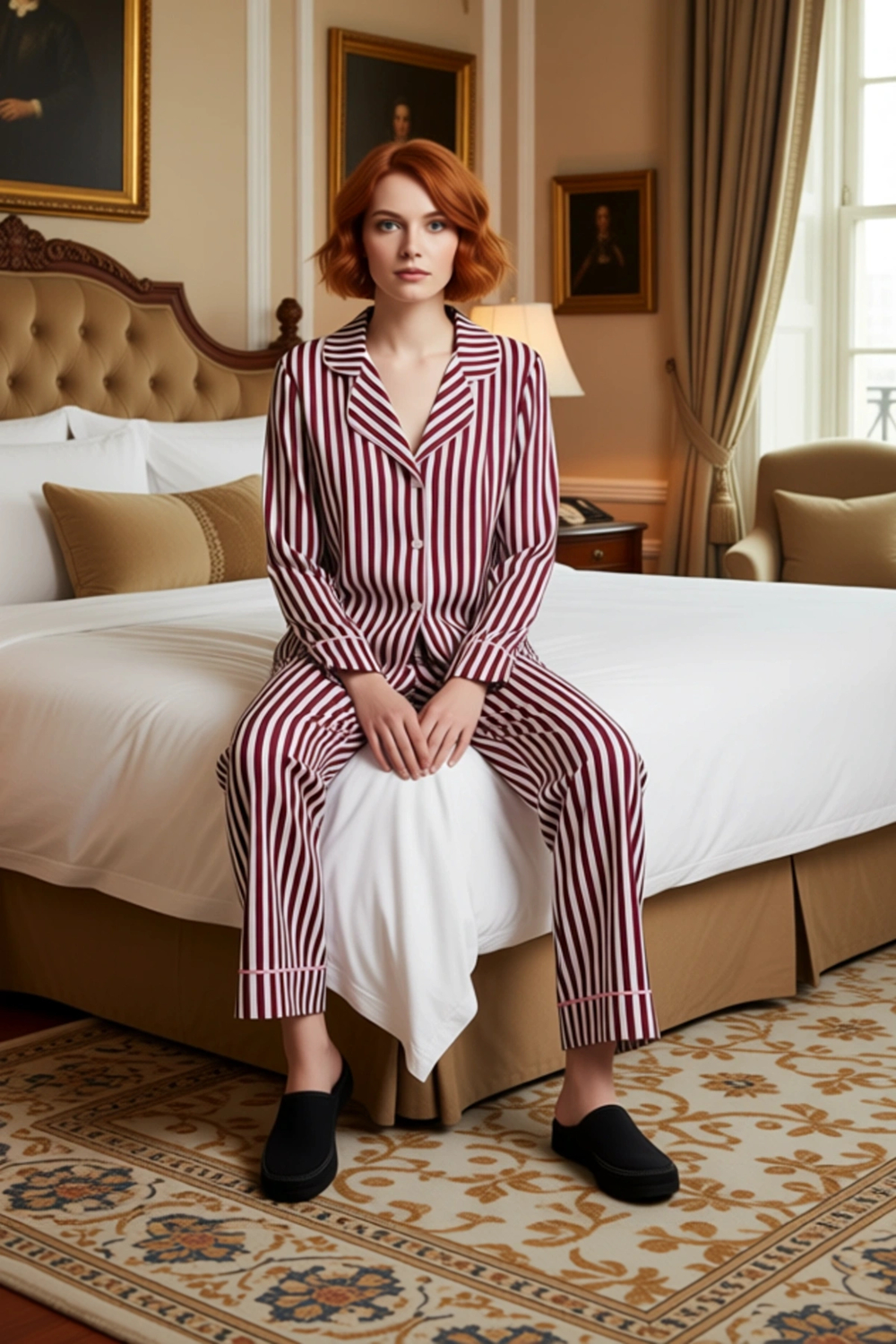 Kadın Çizgili Pijama Takımı Fonksiyonel Dayanıklı Kaliteli Konforlu Estetik Premium Modern