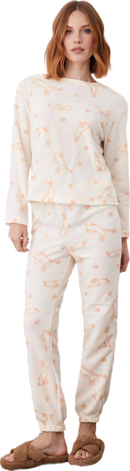 Kadın Polar Pijama Takımı Hayvan Desenli Fonksiyonel Dayanıklı Kaliteli Konforlu Estetik Şık