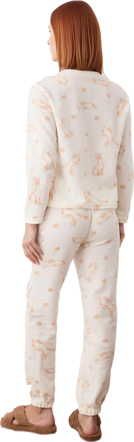 Kadın Polar Pijama Takımı Hayvan Desenli Fonksiyonel Dayanıklı Kaliteli Konforlu Estetik Şık