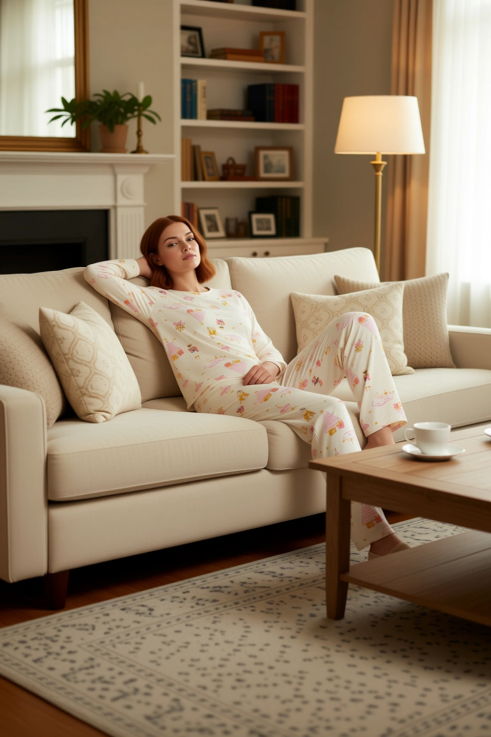 Kadin Yılbaşı Desenli Konforlu Pijama Takımı Fonksiyonel Dayanıklı Kaliteli Estetik Modern