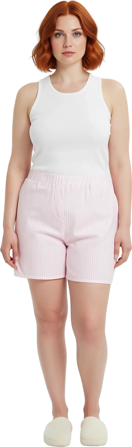 Kadın Çizgili Atlet ve Şort Pijama Takımı Fonksiyonel Dayanıklı Kaliteli Konforlu Estetik Şık