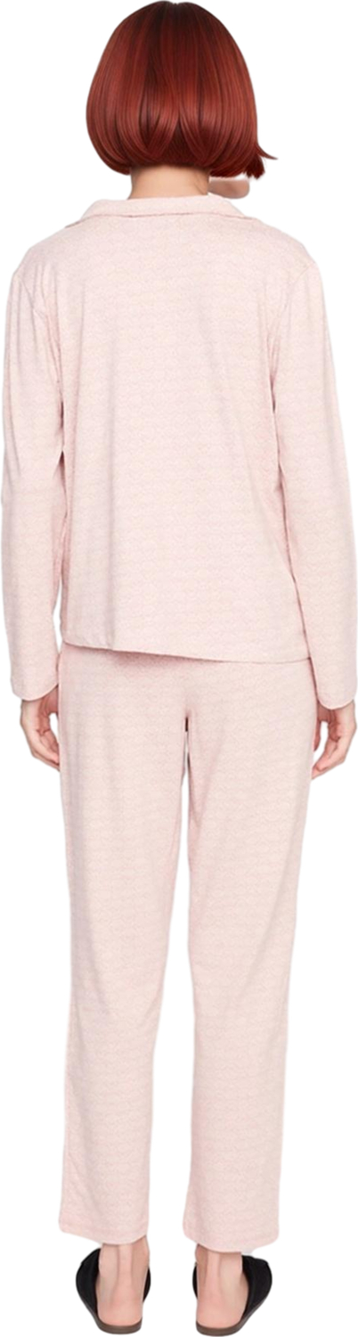 Kadın Baskılı Gömlek Yaka Pijama Takımı Fonksiyonel Dayanıklı Kaliteli Konforlu Estetik Şık