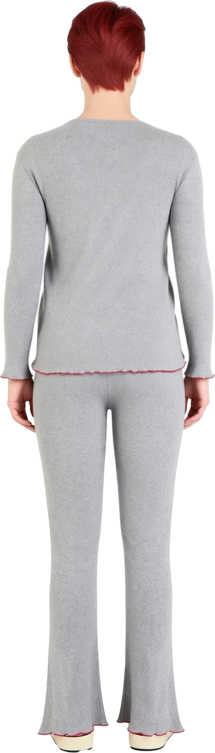 Kadın Fiyonk Detaylı Bisiklet Yaka Uzun Kollu Pijama Takımı Fonksiyonel Dayanıklı Kaliteli