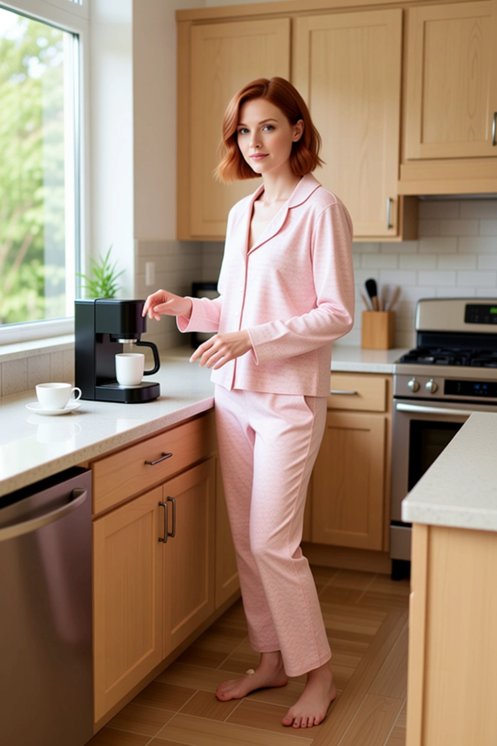 Kadın Baskılı Gömlek Yaka Pijama Takımı Fonksiyonel Dayanıklı Kaliteli Konforlu Estetik Şık