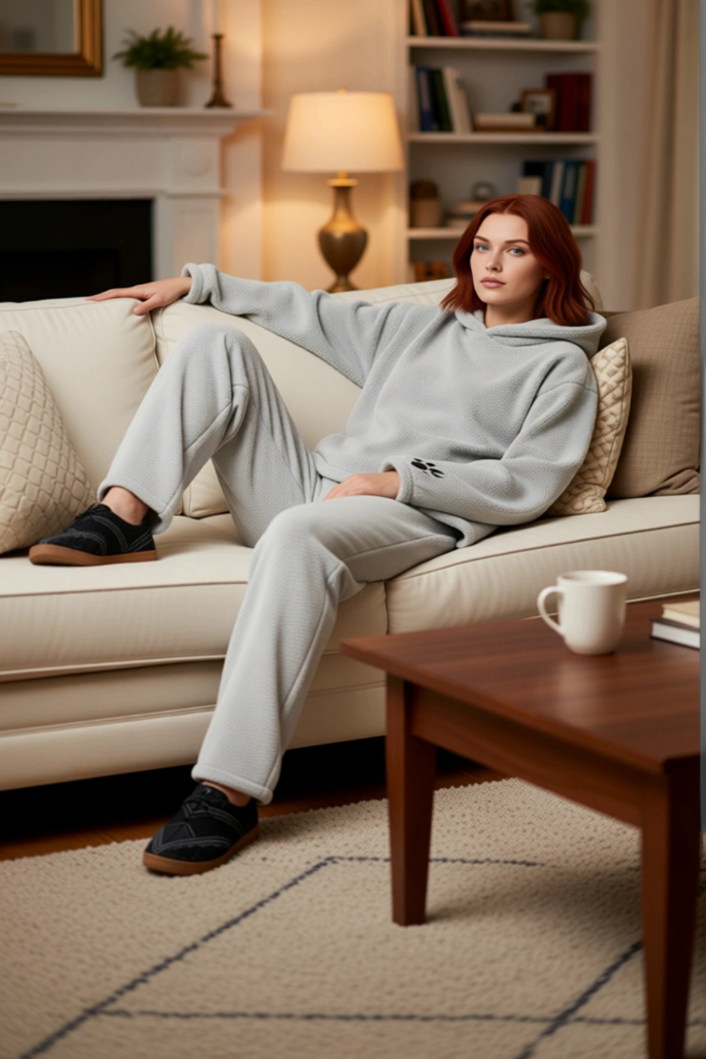 Kadın Wellsoft Ayıcık Figürlü Kapüşonlu Pijama Takımı Fonksiyonel Dayanıklı Kaliteli Rahat