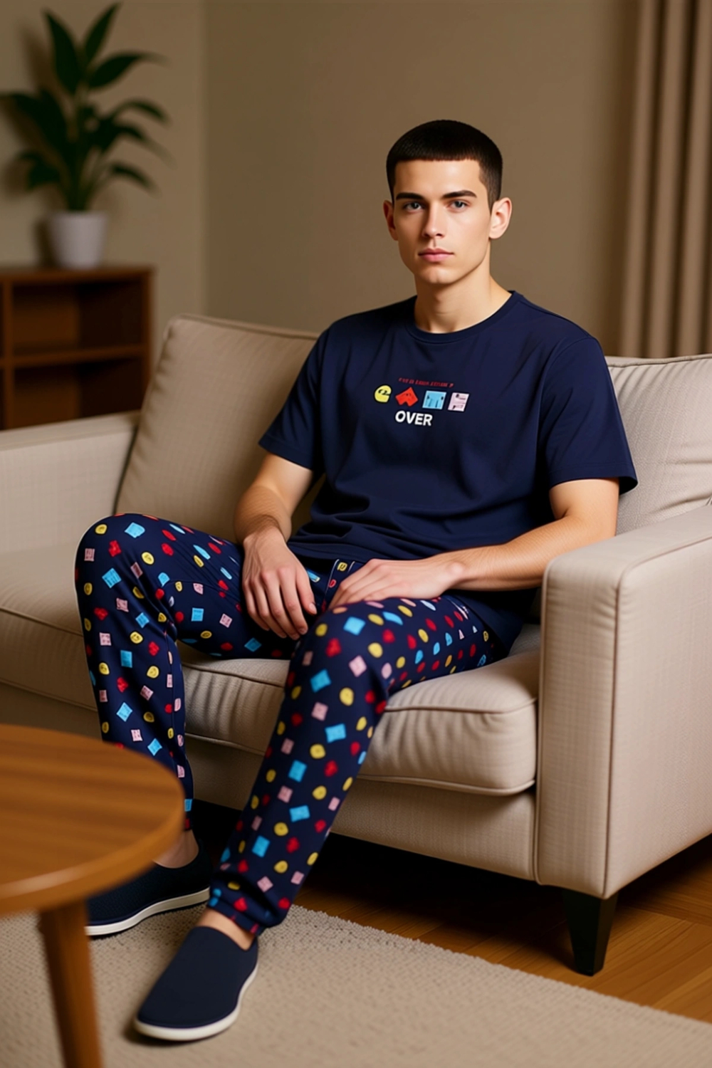 Cool Oyun Baskılı Erkek Pijama Seti Fonksiyonel Dayanıklı Kaliteli Konforlu Estetik Modern