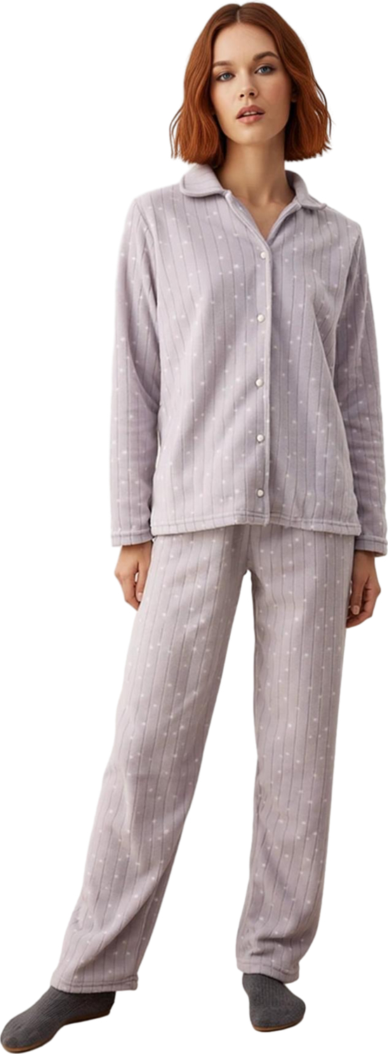 Kadın Polar Pijama Takımı Galaksi Baskılı Fonksiyonel Dayanıklı Kaliteli Konforlu Estetik Şık