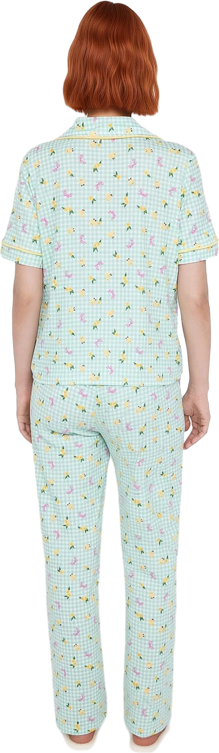 Genç Kız Ekose Desenli Gömlek Ve Pantolon Pijama Takımı Fonksiyonel Dayanıklı Kaliteli Şık