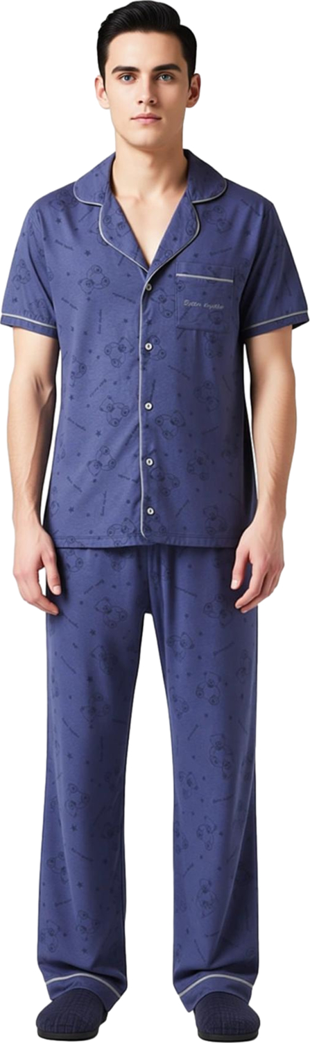 Kadın Sevimli Ayıcık Desenli Pijama Takımı Fonksiyonel Dayanıklı Kaliteli Konforlu Estetik