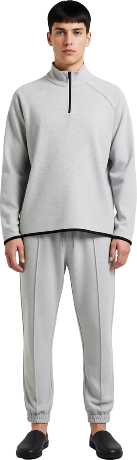 Kadin Ottoman Dokulu Fermuarli Sweatshirt ve Pantolon Ev Giyim Takımı Fonksiyonel Kaliteli