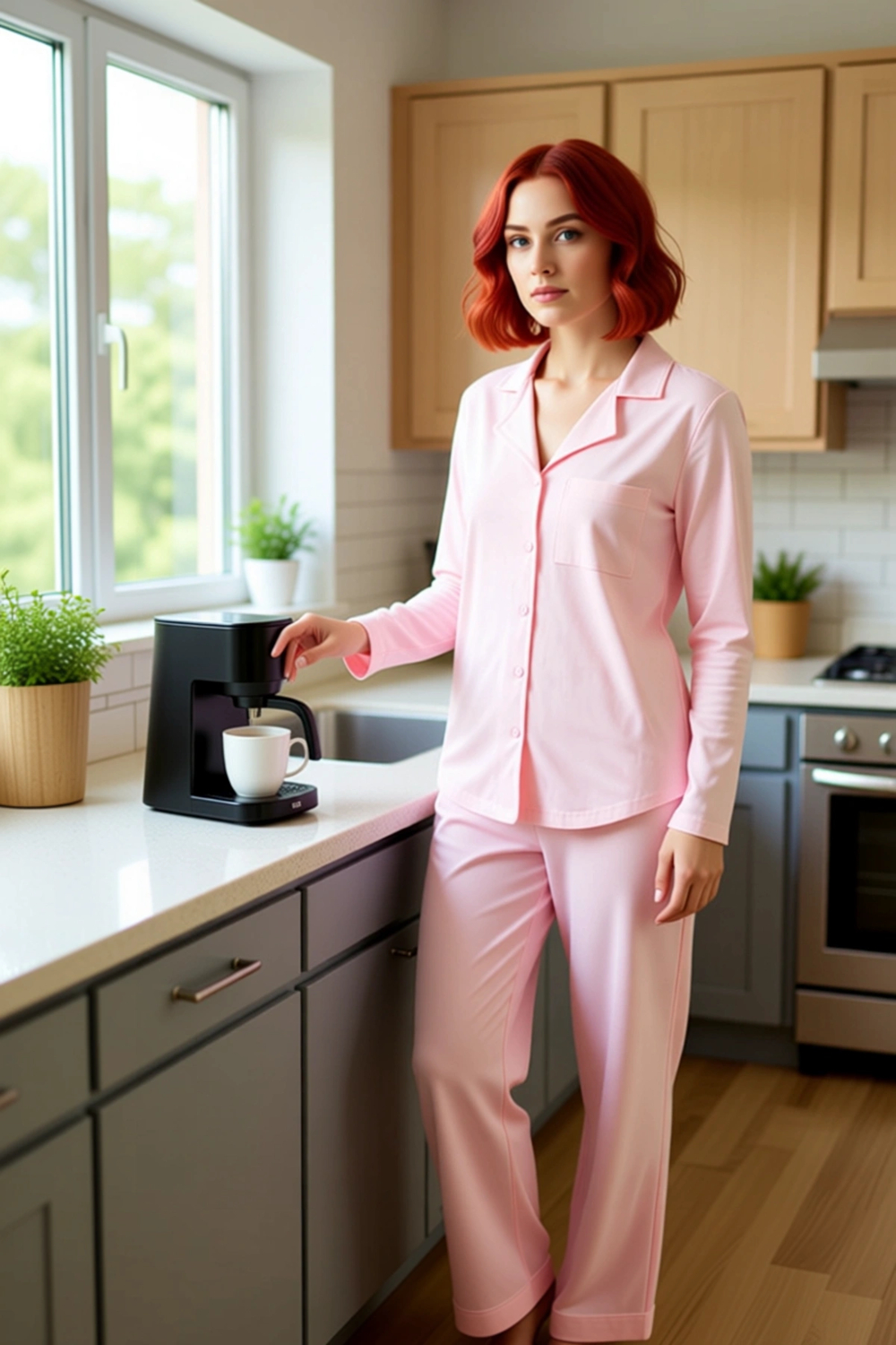 Kadın Ekose Desenli Örme Pijama Takımı Fonksiyonel Dayanıklı Kaliteli Konforlu Estetik Şık