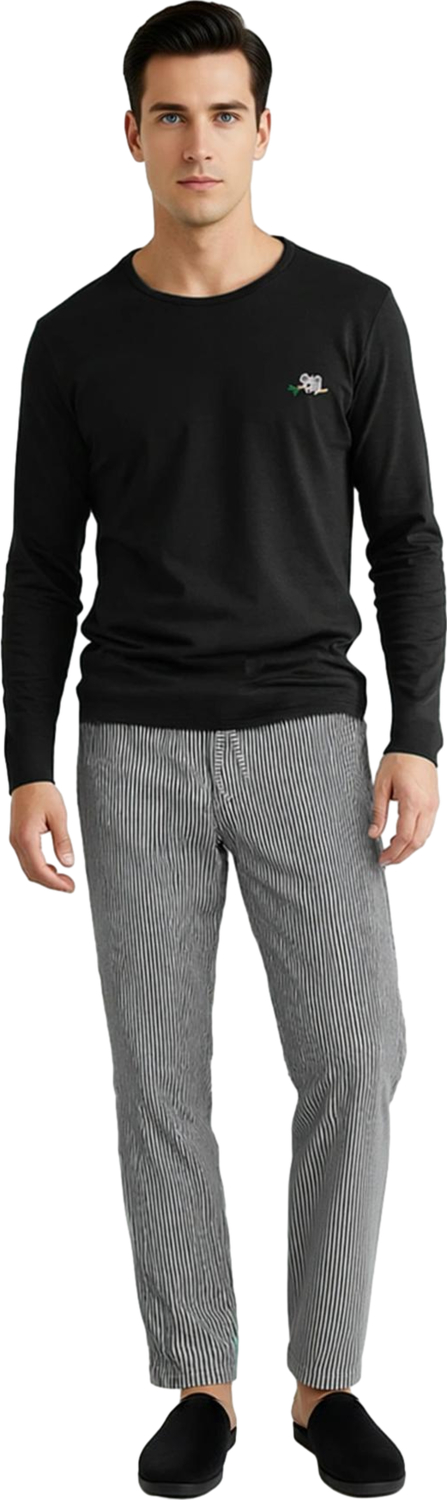 Erkek Çizgili Gofre Pijama Takımı Cool & Comfort Fonksiyonel Dayanıklı Kaliteli Konforlu Şık
