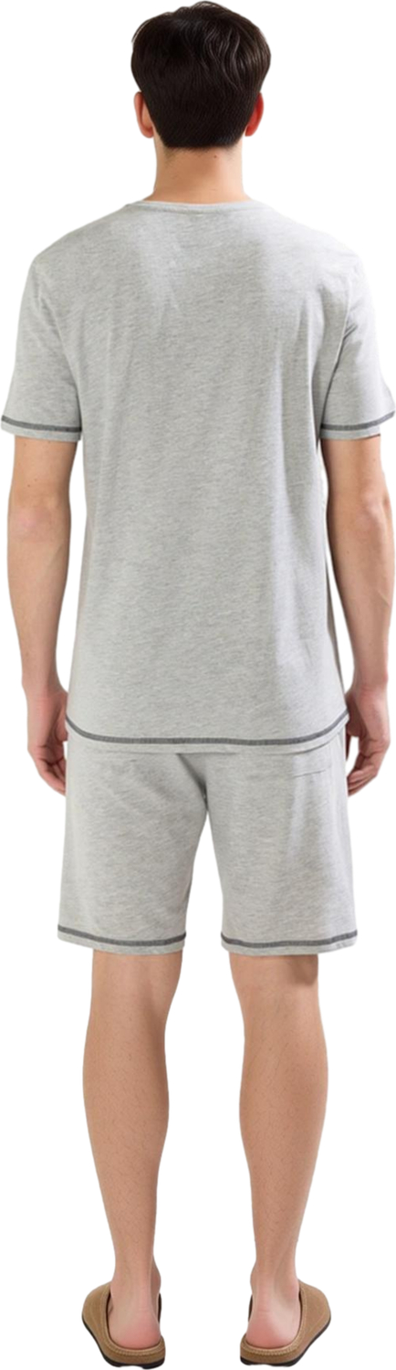 Erkek Bisiklet Yaka Kısa Kollu Örme Pijama Takımı Fonksiyonel Dayanıklı Kaliteli Konforlu Şık