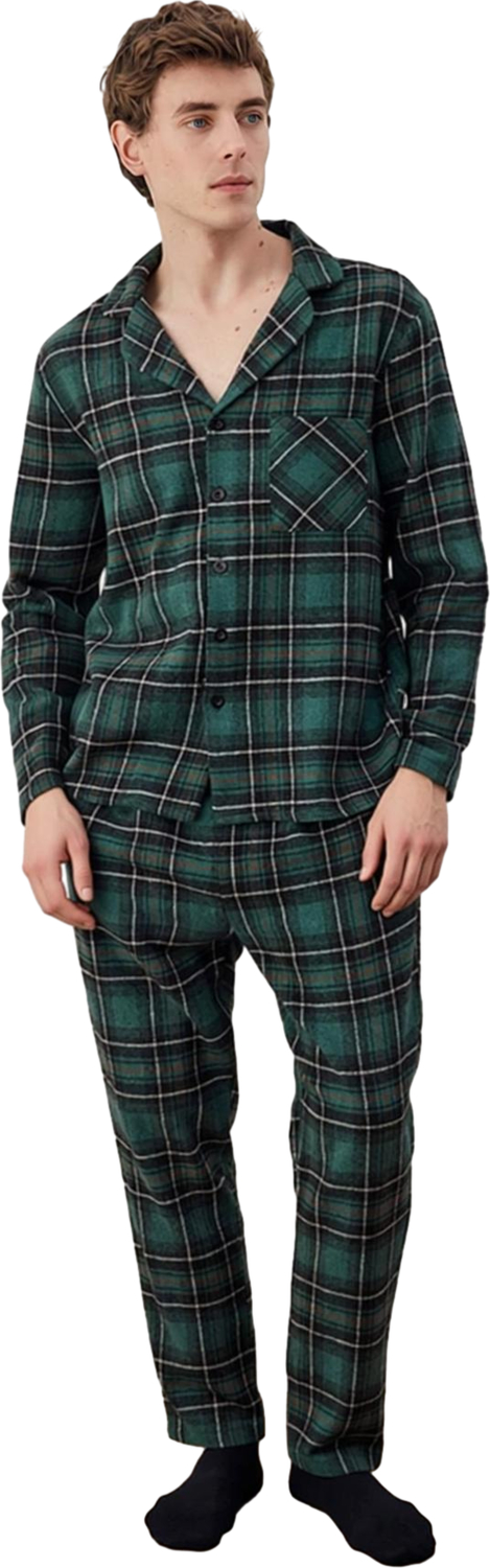 Erkek Flanel Ekose Pijama Takımı Gömlek ve Pantolon Fonksiyonel Dayanıklı Kaliteli Estetik