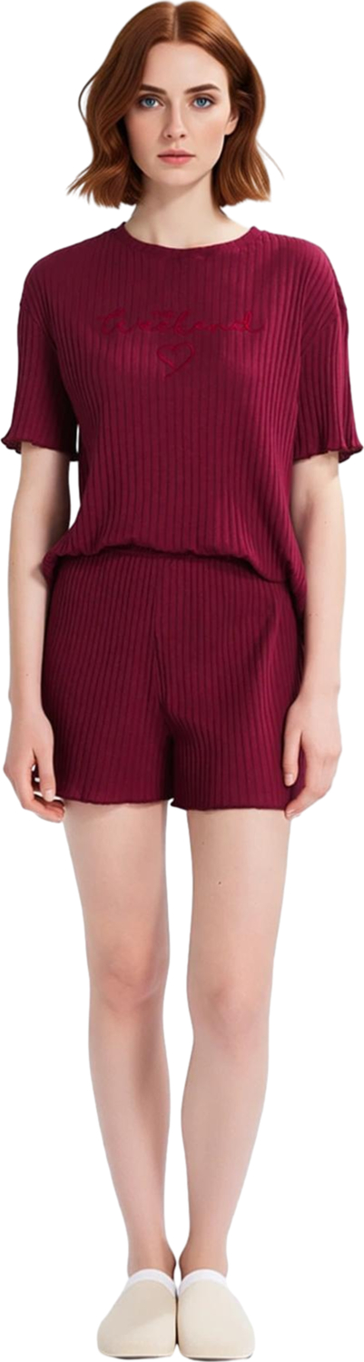 Bayan Nakışlı Fitilli Pijama Seti Fonksiyonel Dayanıklı Kaliteli Konforlu Estetik Premium Şık