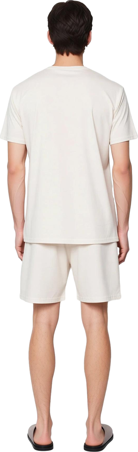 Erkek Baskılı Bisiklet Yaka Regular Fit Pamuklu Pijama Takımı Fonksiyonel Dayanıklı Modern
