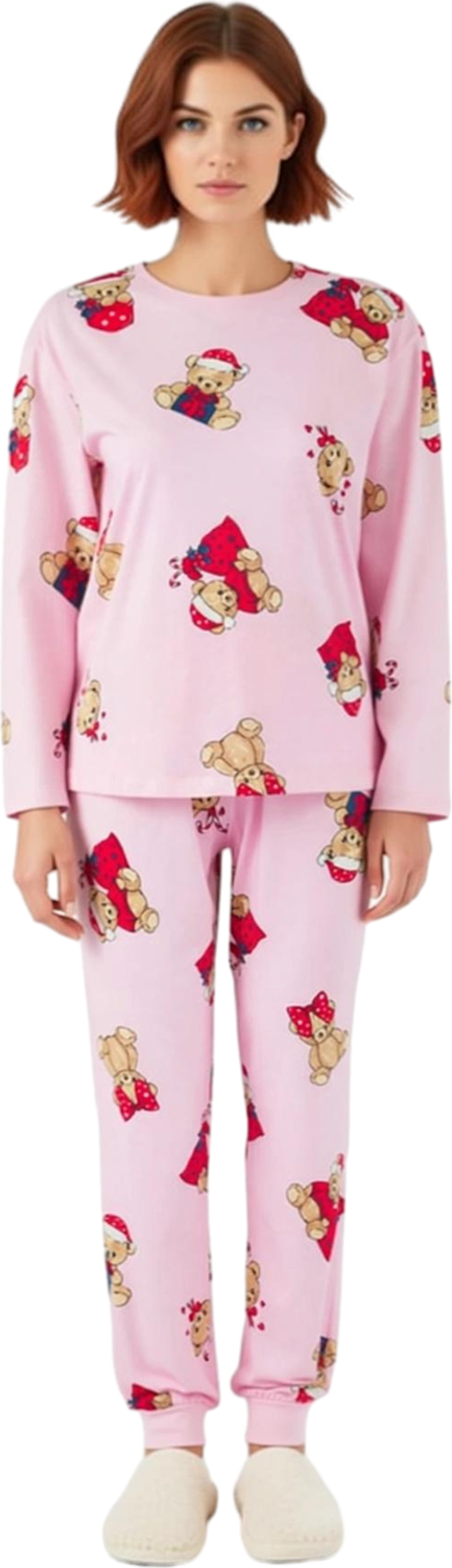 Kadin Ayiciikli Kisin Sicak Tutan Pijama Takımı Fonksiyonel Dayanıklı Kaliteli Konforlu Şık
