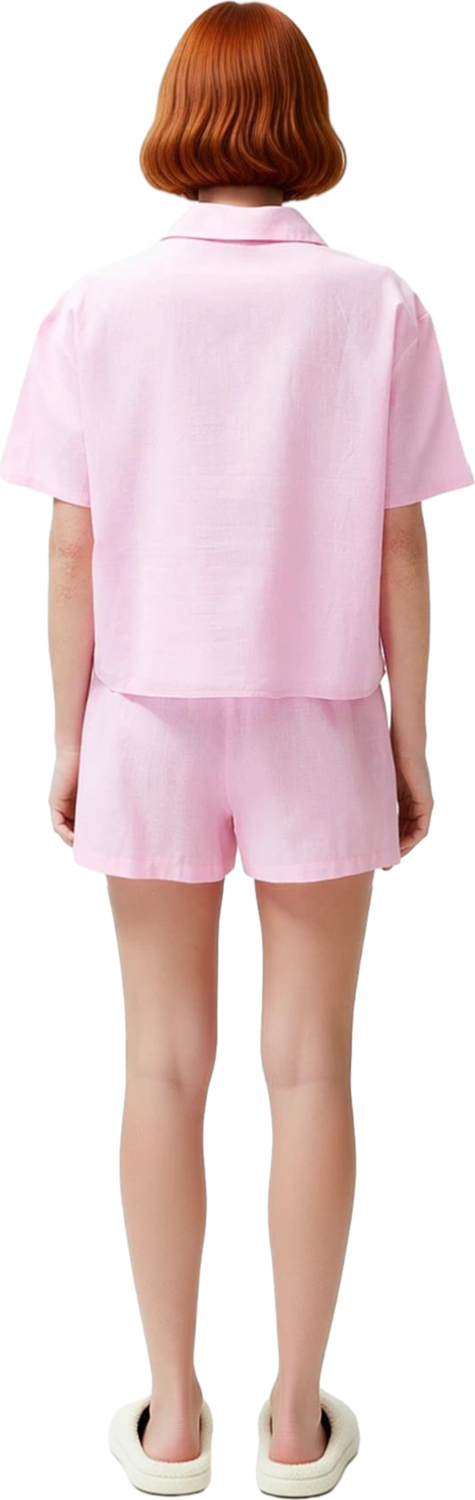 Kadın Gömlek Yaka Fırfırlı Pijama Takımı Fonksiyonel Dayanıklı Kaliteli Konforlu Estetik Şık