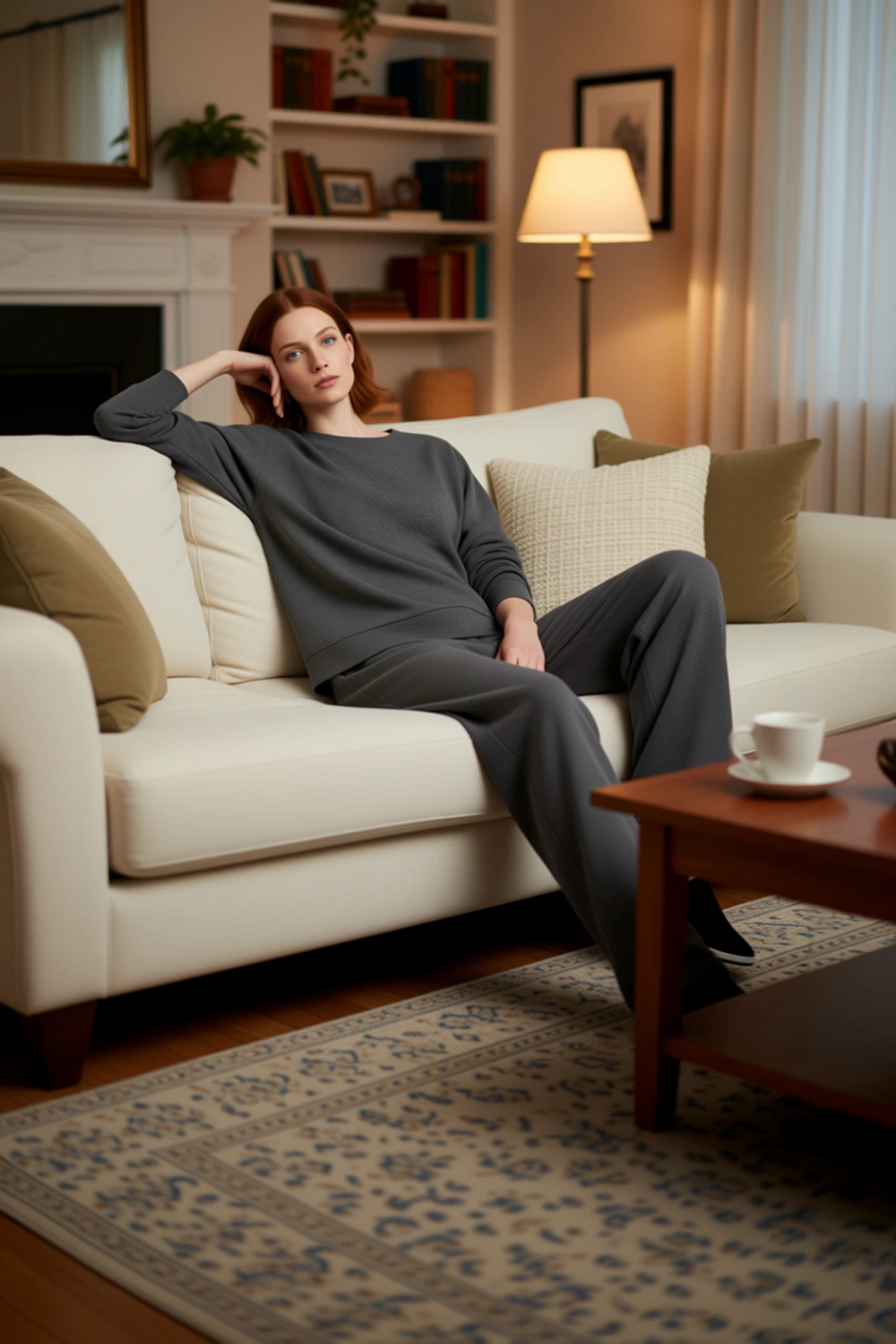Kadın Kaşkorse Örme Uzun Kollu Pijama Takımı Fonksiyonel Dayanıklı Kaliteli Konforlu Rahat