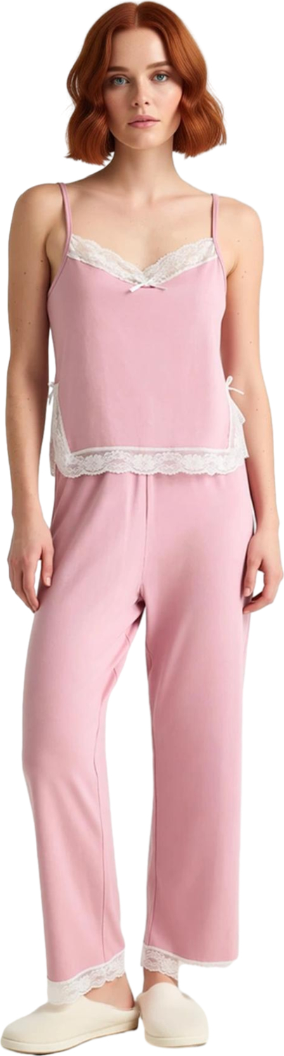 Kadın Dantel Detaylı Viskon Süprem Pijama Takımı Fonksiyonel Dayanıklı Kaliteli Konforlu Şık