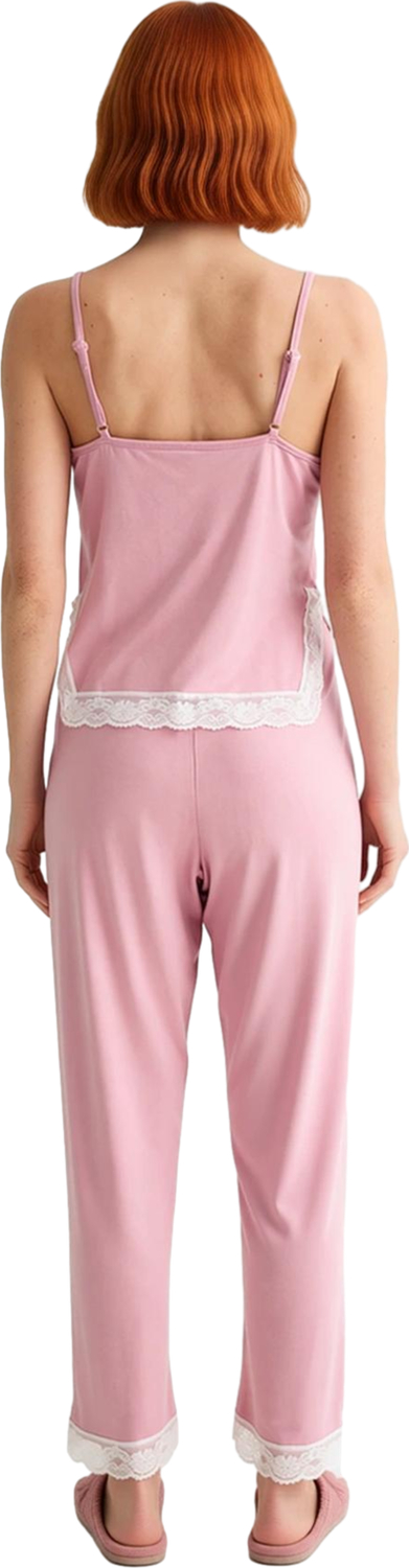 Kadın Dantel Detaylı Viskon Süprem Pijama Takımı Fonksiyonel Dayanıklı Kaliteli Konforlu Şık