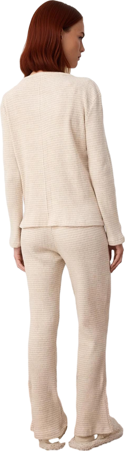 Kadın Fitilli Örme Hırkalı Pijama Takımı Fonksiyonel Dayanıklı Kaliteli Konforlu Estetik Şık