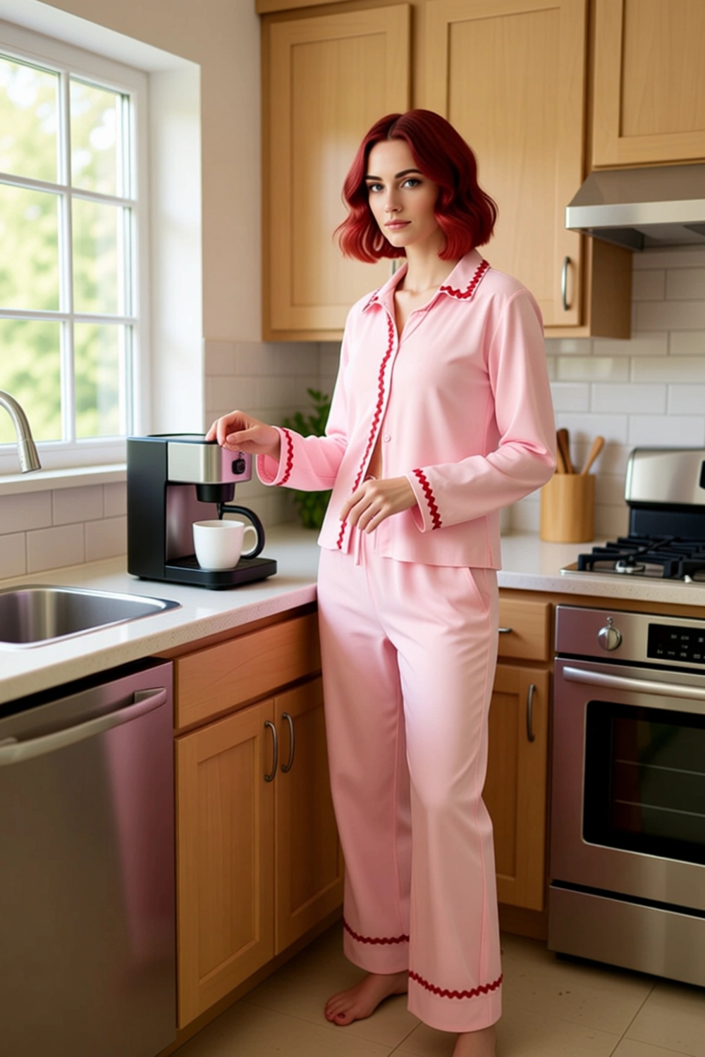 Kadın Viskon Pijama Takımı Gömlek Yaka Şerit Detaylı Fonksiyonel Dayanıklı Kaliteli Modern