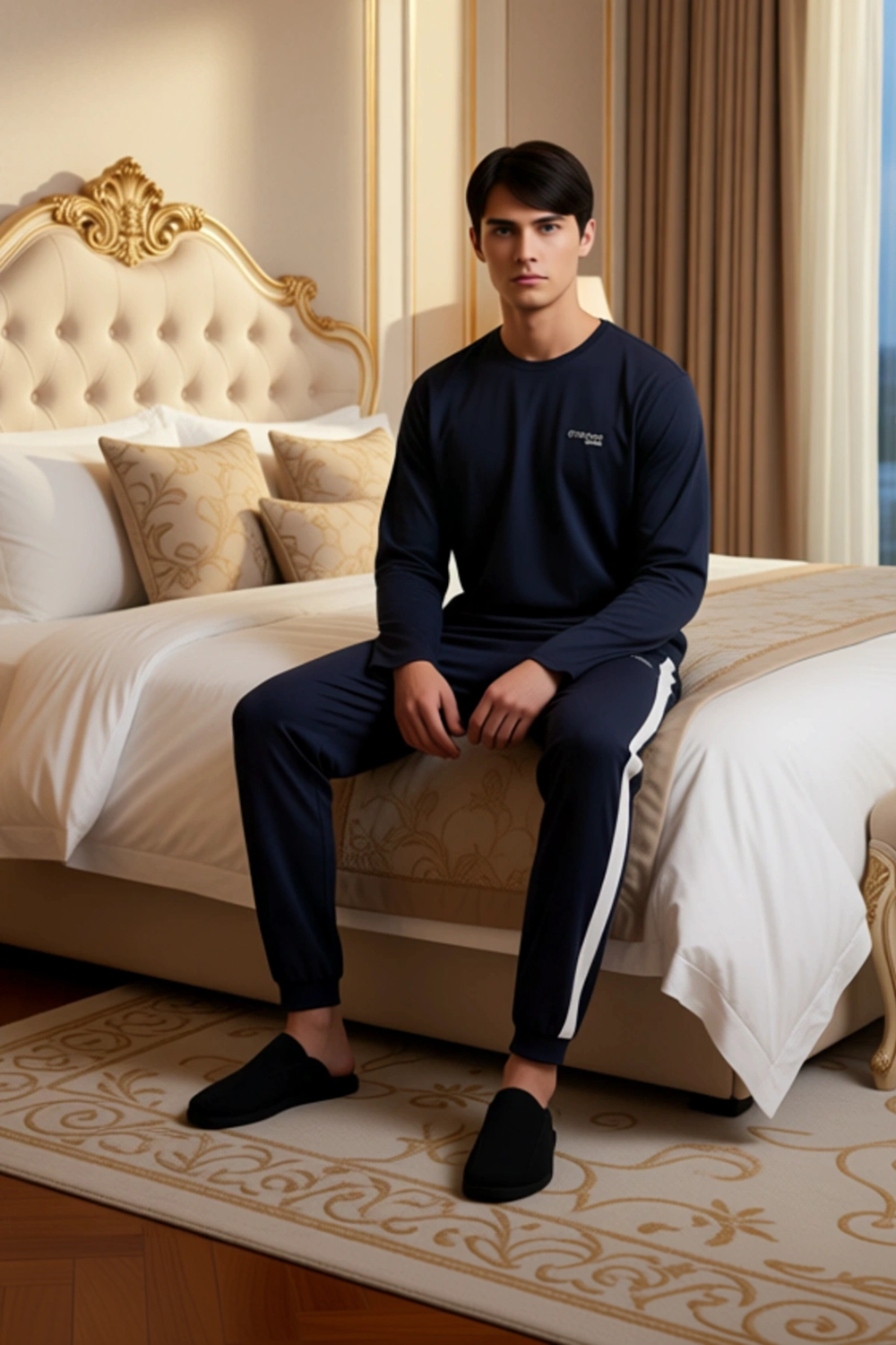 Kadın Nakışlı Şeritli Pijama Takımı Fonksiyonel Dayanıklı Kaliteli Konforlu Estetik Modern