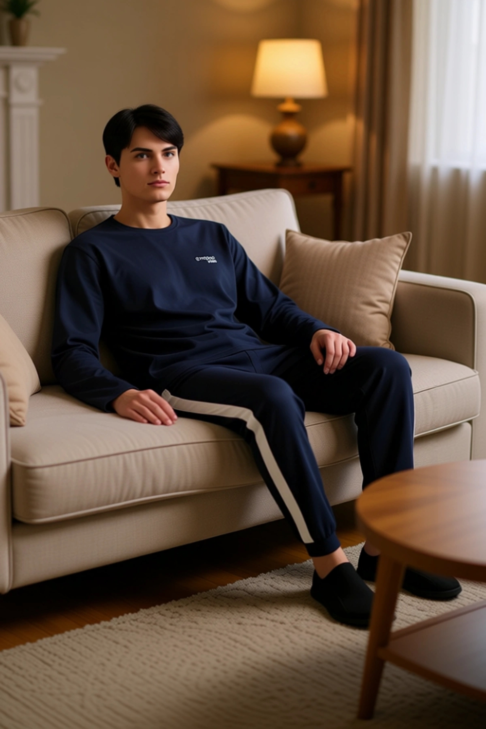 Kadın Nakışlı Şeritli Pijama Takımı Fonksiyonel Dayanıklı Kaliteli Konforlu Estetik Modern