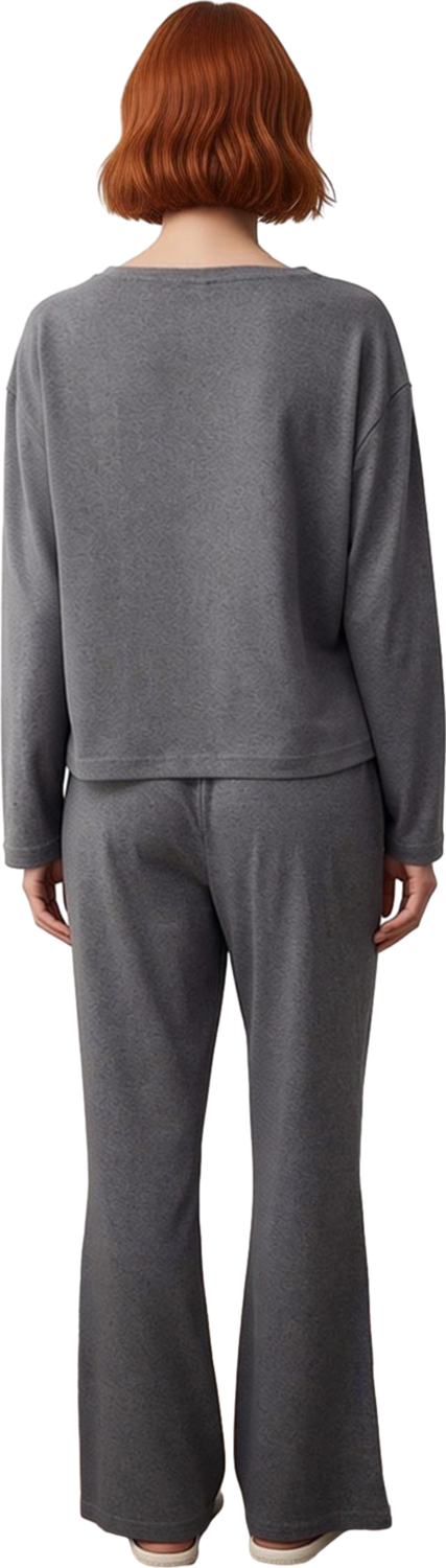 Kadın Yıldız Detaylı Uzun Kollu Pijama Takımı Fonksiyonel Dayanıklı Kaliteli Konforlu Spor