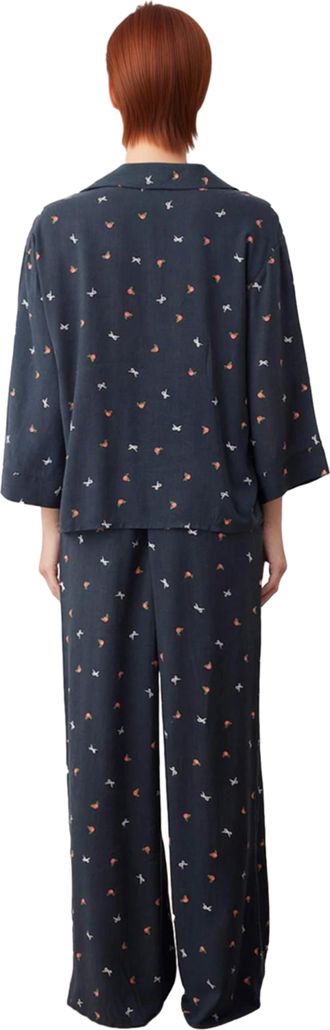 Kadın Baskılı Viskon Gömlek ve Pantolon Pijama Takımı Fonksiyonel Dayanıklı Kaliteli Rahat