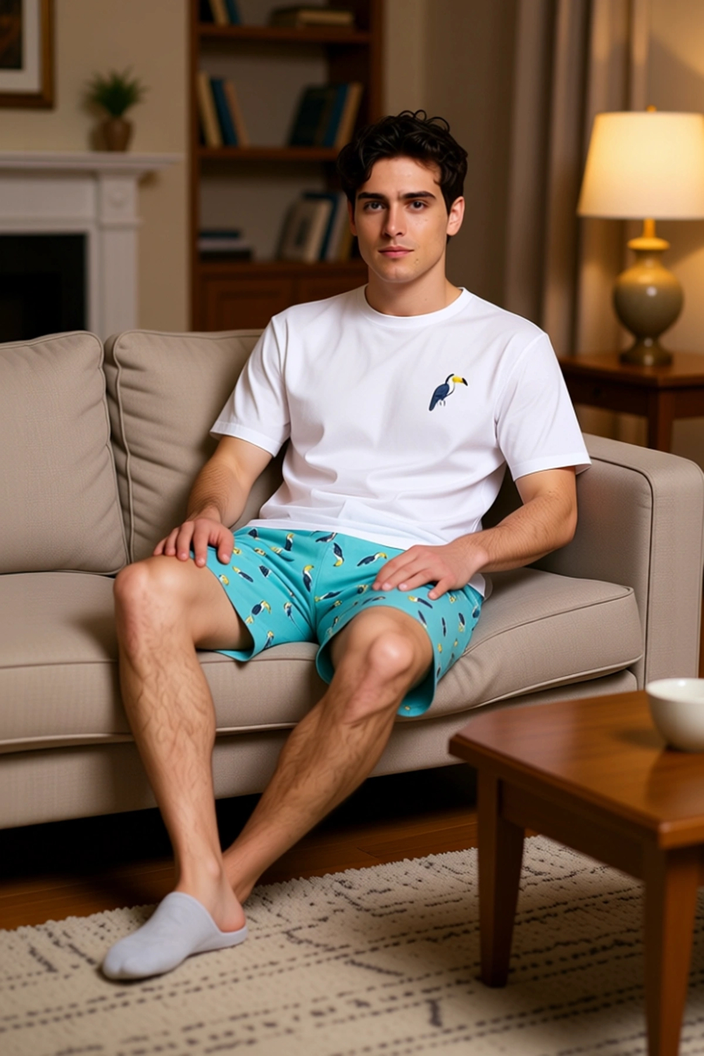 Erkek Baskılı Şortlu Pijama Takımı Cool & Comfort Fonksiyonel Dayanıklı Kaliteli Konforlu Şık