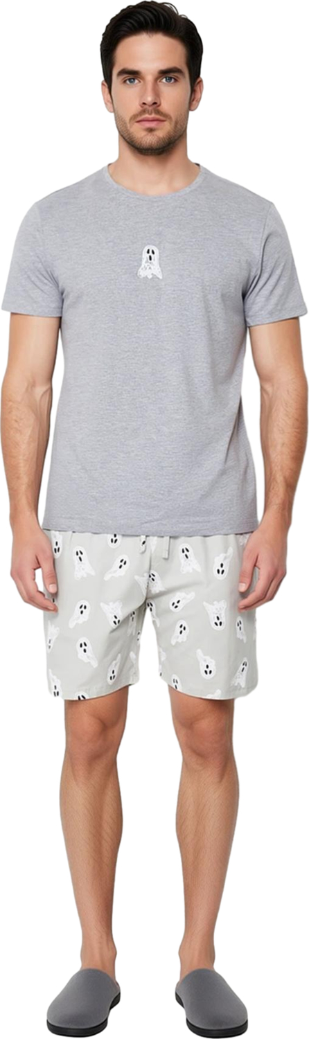 Erkek Hayalet Baskılı Pijama Takımı Fonksiyonel Dayanıklı Kaliteli Konforlu Estetik Modern