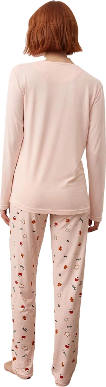 Kadın Kış Temalı Nakışlı Pijama Takımı Fonksiyonel Dayanıklı Kaliteli Konforlu Estetik Şık