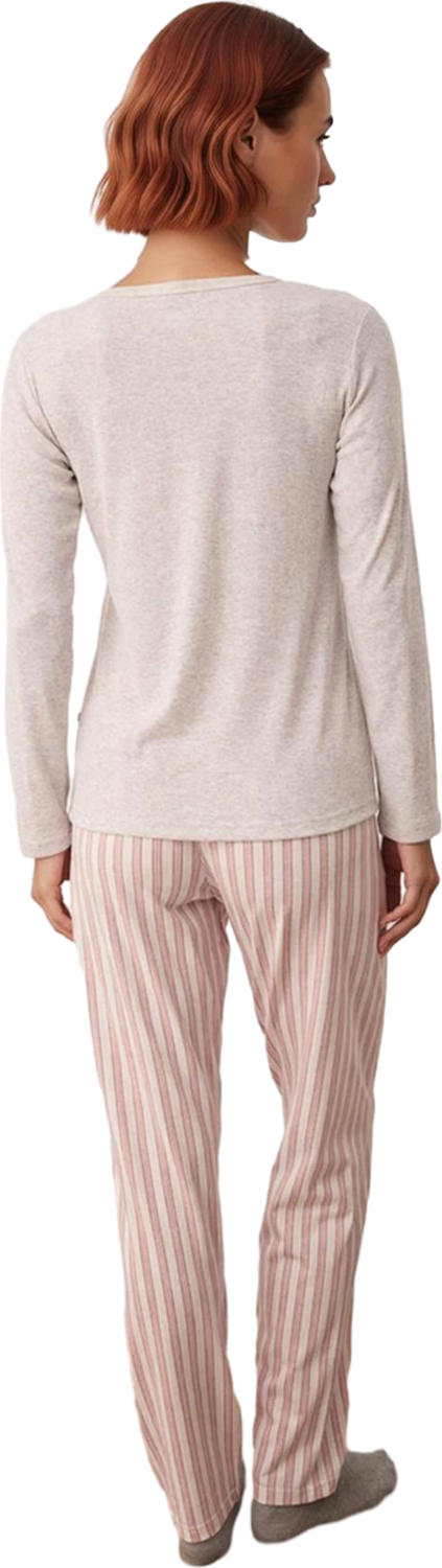 Kadın Çizgili Konforlu Pijama Takımı Fonksiyonel Dayanıklı Kaliteli Estetik Premium Modern
