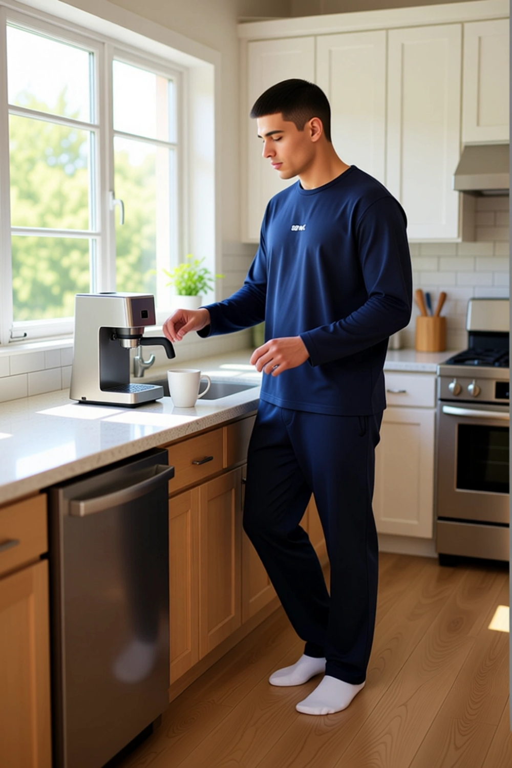 Erkek Regular Fit Uzun Kollu Pijama Takımı Fonksiyonel Dayanıklı Kaliteli Konforlu Estetik