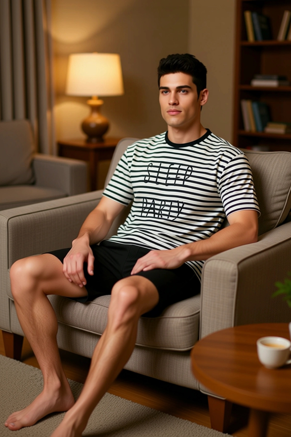 Erkek Regular Fit Çizgili Pijama Takımı Ev Giyim Fonksiyonel Dayanıklı Kaliteli Konforlu Şık