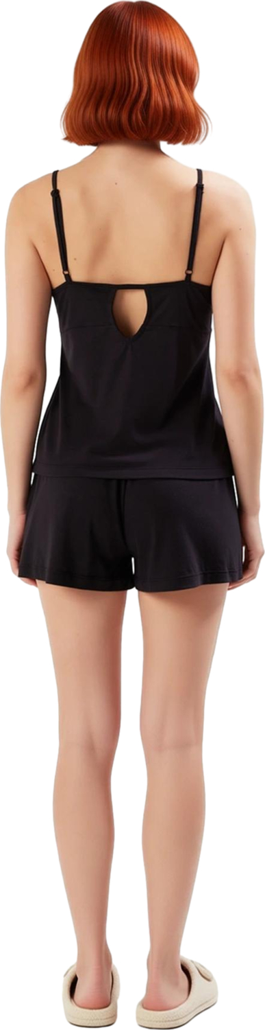 Kadın V Yaka İnce Askılı Şortlu Pijama Takımı Fonksiyonel Dayanıklı Kaliteli Konforlu Spor